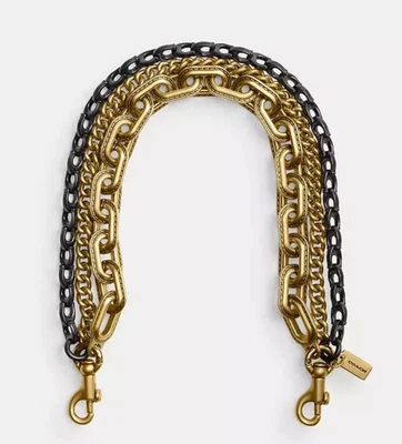 Новый с Ярлыками Coach короткий металлический тройной цепи ссылка ремень CX179 латуни / Gunmetal - Изображение 1 из 2