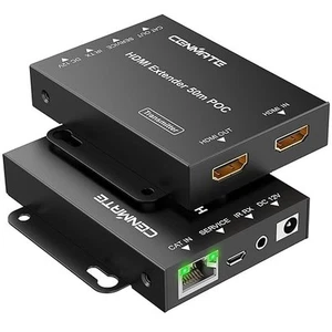CENMATE 4K HDMI Extender Over Cat5e/6/7, 230FT 1080P, 164FT 4K, IR, POC, HDCP - Afbeelding 1 van 6