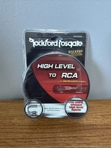 Rockford Fosgate RFI2SW High Level Speaker Line to Male RCA Adapter Amp NEW - Picture 1 of 8