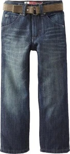 LEE Boys Denim Jeans Boys' Dungarees Belted Slim Straight Leg New Size 4 B587 - Picture 1 of 1