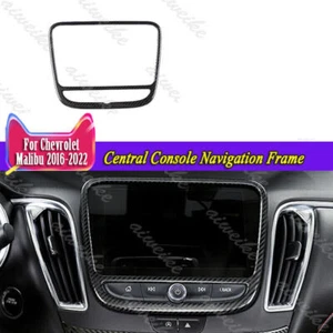 1PCS Carbon Fiber Central Console Navigation Frame For Chevrolet Malibu 2016-24 - Picture 1 of 6