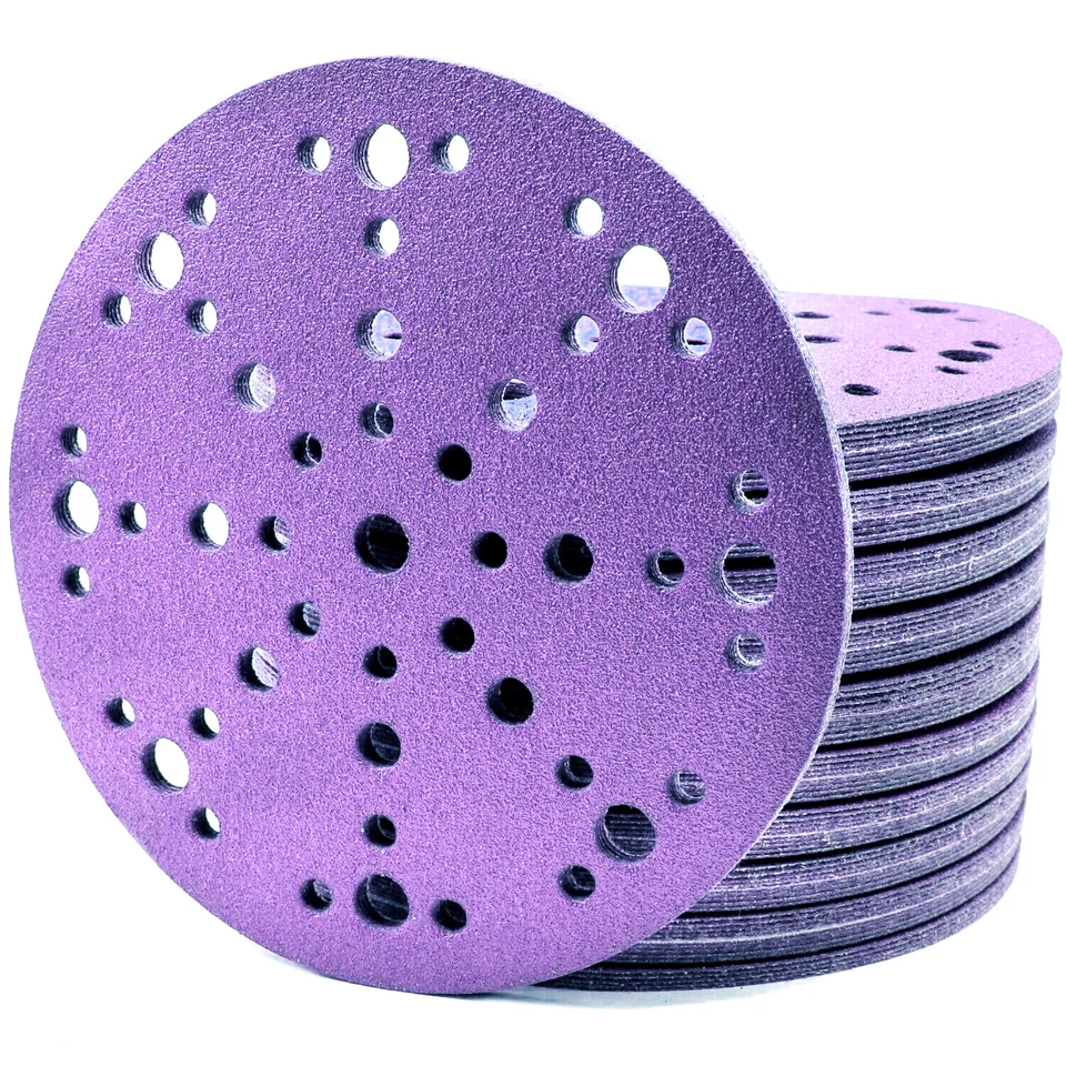 SATC 50PCS 6 Inch 48-Hole SANDING DISCS 150mm for Festool RO ES ETS WTS LEX P40-240