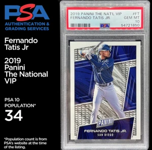 Fernando Tatis Jr ROOKIE 🔥 The National VIP  💎  2019 Panini 💎 GRADED  PSA 10 - Picture 1 of 5