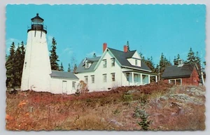 Tarjeta postal Dyce's Head Light Lighthouse Castine Maine ME - Imagen 1 de 2