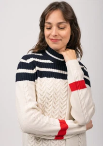 SAINT JAMES WOMENS NOLA HIGH NECK  SWEATER DESIGNER WOOL JUMPER KNIT - RRP £185 - Picture 1 of 5