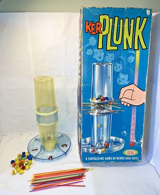KERPLUNK Game 1967 Ideal Toys Complete With Box, Instructions Old Marbles Game - Image 1 of 4