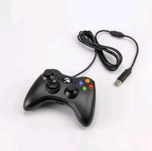 Black USB Wired Gamepad Controller Joypad Joystick For Xbox 360 PC Windows USA - Picture 1 of 13