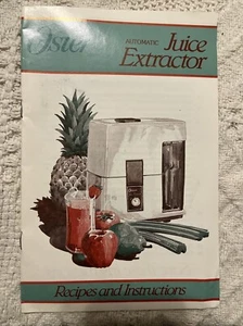 1988 Oster Juice Extractor Instructions User Manual Recipes - Picture 1 of 5