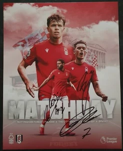 N WILLIAMS, B JOHNSON & R LODI - Signed 10x8 Photo - FOOTBALL - NOTTM FOREST - Picture 1 of 1