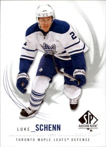 2009-10 SP Authentic Maple Leafs Hockey Card #2 Luke Schenn