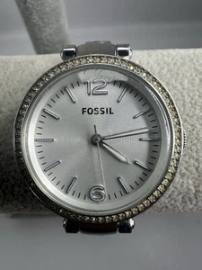 Fossil ES3225 Ladies Watch New Battery 32MM 7.5" Silver Tone D5 - Picture 1 of 12