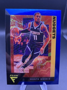 MONTE MORRIS - 2020-21 Panini Flux BLUE PRIZM Parallel #48 - Denver Nuggets