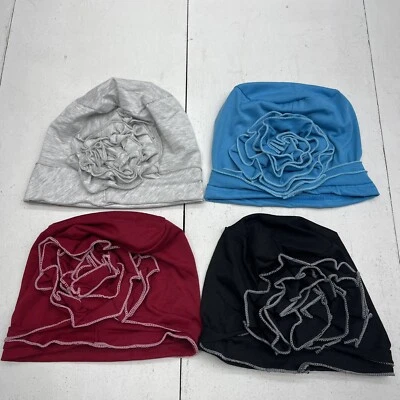 Hold’em Slouchy 4 Pack Blue Gray Red Black Turbans Women’s Size OS - Image 1 of 4