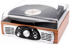Tocadiscos estéreo de 3 velocidades con transmisión por correa 1 BY ONE con altavoces incorporados de vinilo a MP3 - Imagen 1 de 9