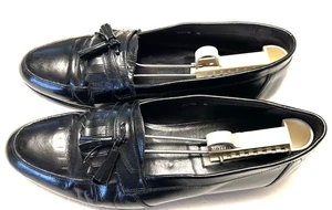 Mocassini uomo Pierre Cardin espace in pelle nera fatti a mano in Italia taglia 8D - Foto 1 di 18