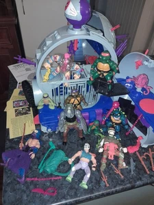 Teenage Mutant Ninja Turtles Retro Playmates Technodrome And Figure's Lot - Picture 1 of 13