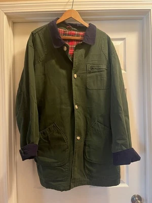 Mens Vintage Saddlebred Barn Jacket Canvas Chore Coat Green - Image 1 of 3