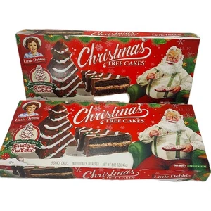 Little Debbie Chocolate Christmas Tree Cakes 8.25 oz 5 Count Each Lot Of 2 Boxes - Picture 1 of 8