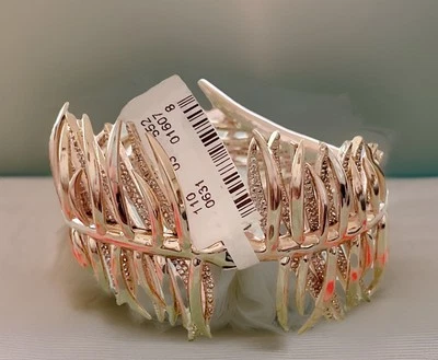 Brazalete Eddie Borgo Pave Plume (Pluma), tono dorado, nuevo con etiquetas $550 Foto 1 de 4