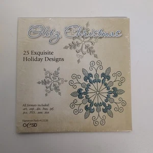 OESD Glitzy Christmas Exquisite Holiday Designs Embroidery CD - Picture 1 of 2