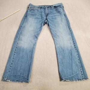 American Eagle Jeans Mens 36x30 Blue Relaxed Straight Leg Faded Light Wash Denim - Picture 1 of 11