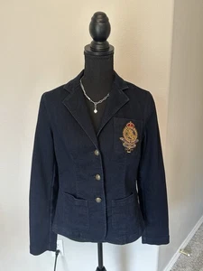 Ralph Lauren Women’s Denim Blazer Petite Small - Picture 1 of 8