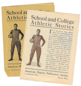 Ca. 1910s College Athletic Stories Football Books Leaflet Antique School Boys - Bild 1 von 3