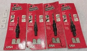 4pc VERMONT AMERICAN COUNTERSINK DRILL BIT SET 1/4" HEX USA - Picture 1 of 5
