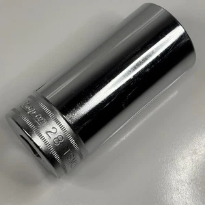 Mint Snap On Tools TSM28 1/2 Dr 6Pt Metric 28mm Flank Deep Socket USA VTG 1986 - Picture 1 of 11