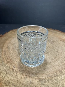 ANCHOR HOCKING WEXFORD SHOT GLASS/TOOTHPICK HOLDER 2.5" TALL X 2” DIAMETER EUC - Picture 1 of 3