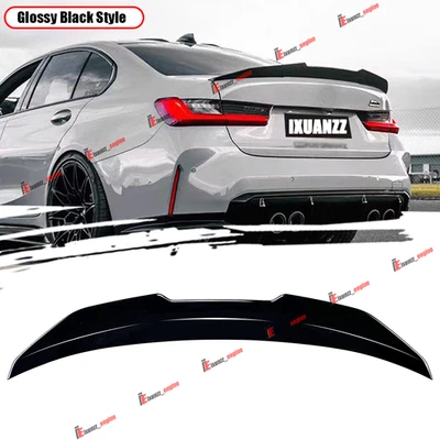 For 19-25 BMW G20 330i M340i M3 G80 Gloss Black PSM Style Highkick Trunk Spoiler - Image 1 of 4