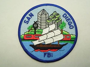 Vintage San Diego FBI Ship Railroad Train City Iron On Patch - Picture 1 of 3