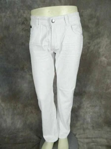 Mens Jeans White Lava Wash PREMIUM Distressed Style Straight Leg 25 - Picture 1 of 5