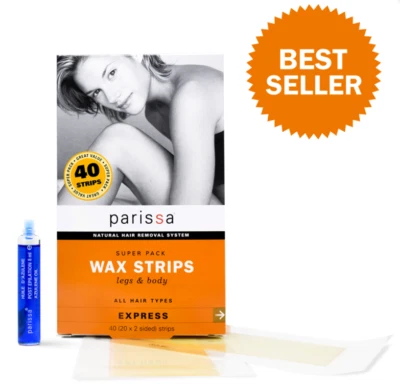 Tiras de cera Parissa Express para piernas y cuerpo 40 tiras Foto 1 de 2