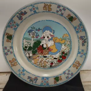 Vintage 1996 Home Tweet Home 12"x12" Runde Chip Platte Osterhase Lamm Bo-Peep - Bild 1 von 12
