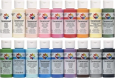 Delta Creative 18 Ceramcoat Acrylic Paint Set, 2 Oz, Top Colors - Image 1 of 4