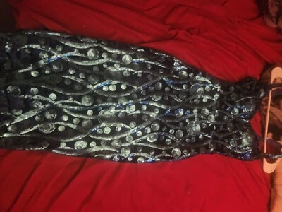 Vestido Bettie Page Terciopelo Azul Talla XS Foto 1 de 2