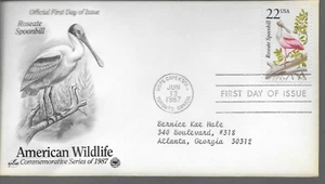 Roseate Spoonbill--American Wildlife-1st day issue-1987 - Picture 1 of 1
