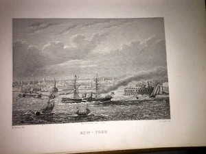 NEW YORK. GRAVURE SUR ACIER DE 1865. - Picture 1 of 3