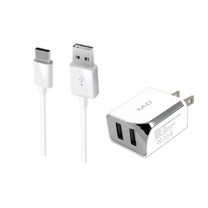 2-in-1 USB Type C Chargers for OnePlus 5, 3T, 3, OnePlus 2, OPPO F3 Plus, HTC U1 - Image 1 of 1