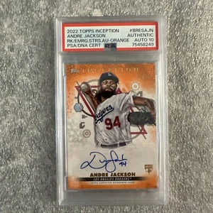 2022 Inception Andre Jackson Rookies & Emerging Stars Orange 01/25 PSA 10 Auto - Picture 1 of 6
