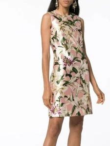 Neu Dolce & Gabbana Etuikleid Lily Pint Blumen Größe 10 - Bild 1 von 11