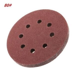 10X 5 inch 125mm Round Shaped Sanding Disc Pads 8 Hole Sandpaper 60-1000 Grit WD