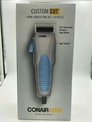 Conair Man Custom Cut Clippers 18-piece Haircut Kit Home Hair Cutting Wahl Comp - Image 1 of 4