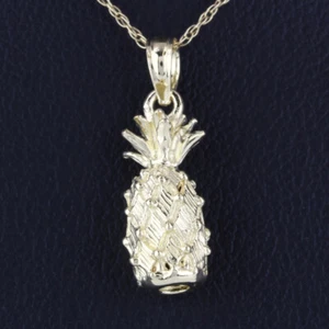 Vintage 13k Yellow Gold Pineapple Pendant Charm - Picture 1 of 5