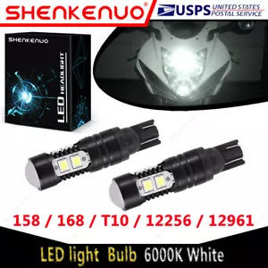 For BMW K1200S K1200R K1200RS K1200GT K1200LT LED Parking Light Bulbs 12961 T10 - Picture 1 of 12