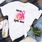 Breast Cancer Shirt Women, Nobody fights alone cancer awareness,