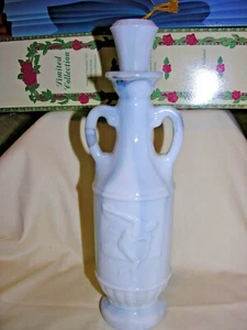 VINTAGE BEAM'S CHOICE BOURBON WHISKEY WHITE SLAG GLASS DECANTER BOTTLE WITH TOP - Picture 1 of 4