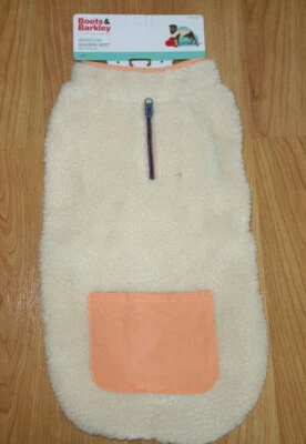 Botas Barkley Beige/Tostado Sherpa Perro Gato Chaleco Chaqueta con Bolsillo Ropa para Mascotas Medianas  Foto 1 de 4