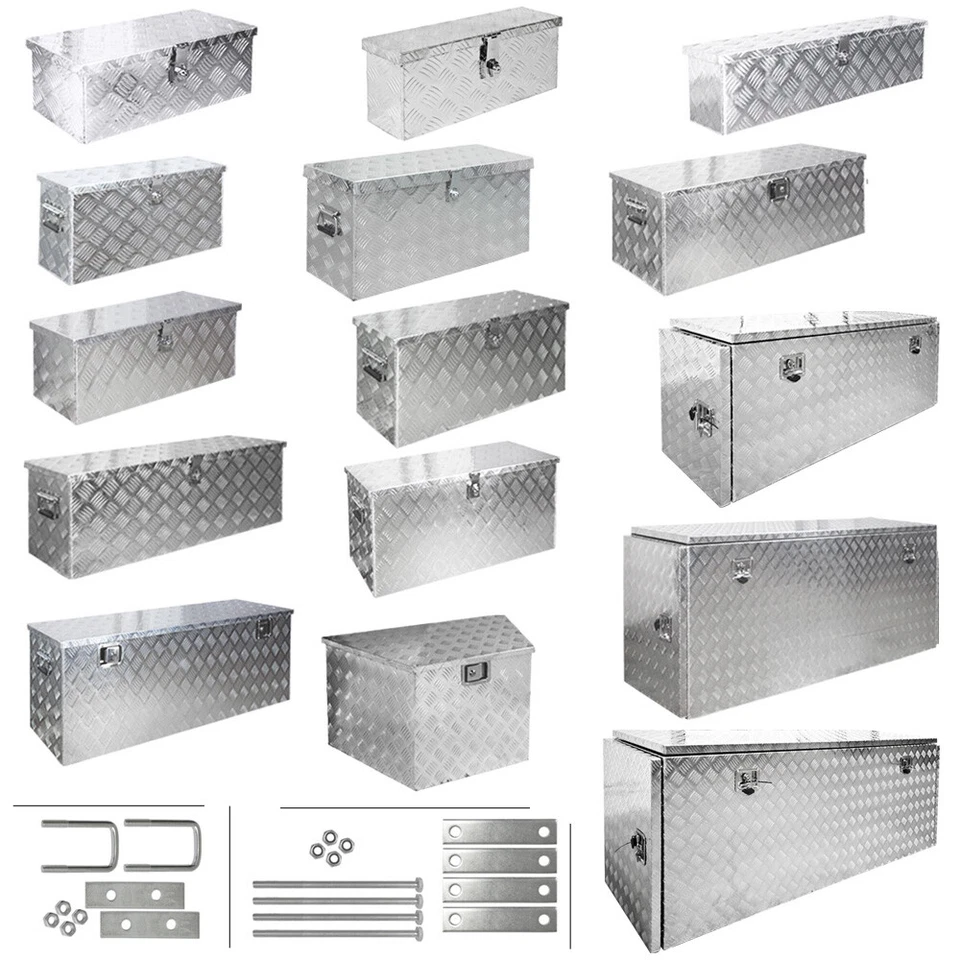 Truckbox Box Werkzeugkiste Anhängerbox Deichselbox 15 Größen Alumium Trucky - Bild 1 von 2